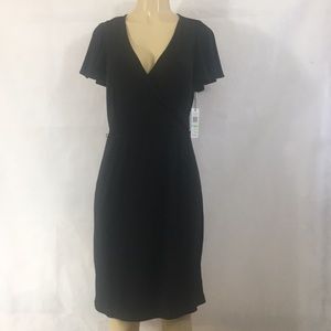 Calvin Klein black wrap dress NWT size 8